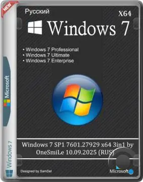 Windows 7 SP1 7601.27929 x64 3in1 by OneSmiLe 10.09.2025 (RUS) Windows 7 SP1 7601.27929 x64 3in1 by OneSmiLe 10.09.2025 (RUS)